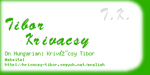 tibor krivacsy business card